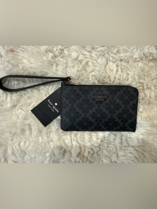 kate spade Handbags - kate spade Black Floral Zip Wristlet with Wrist Strap